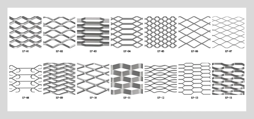 expanded aluminium mesh types